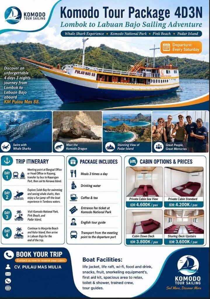 Komodo Island Tour from Lombok Pulau Mas 88